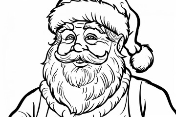 Christmas coloring page featuring snowflakes and cheerful seasonal characters