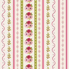 Colorful vector seamless pattern design for party, birthday, christmas wrapping paper and decoration/ Stars and lines