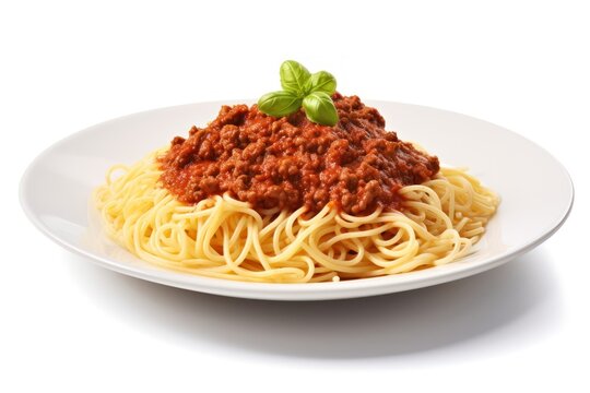 Spaghetti pasta plate food.