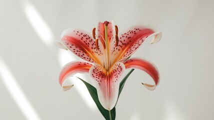 Vibrant Tiger Lily Close-Up with Gradient Petals and Speckled Details