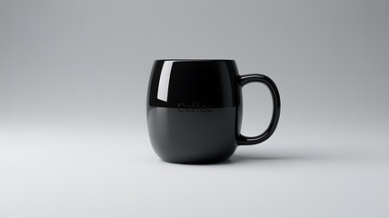 Minimalist Dark Blue Ceramic Mug Studio Photograph