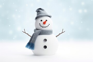 Obraz premium Snowman christmas winter white.