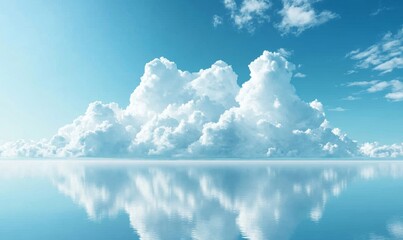 Technology, abstract sky with cloud computing for global connectivity and digital links. Cybersecurity, big data storage, and the future of information technology, visualized on Web 3.0, Generative AI