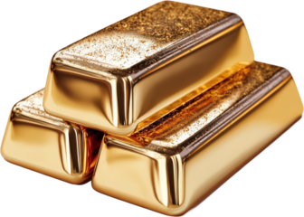 Shiny golden bars representing precious metal investment