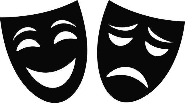 Iconic Theatre Masks Representing Joy and Sorrow A Classic Symbol of Performance