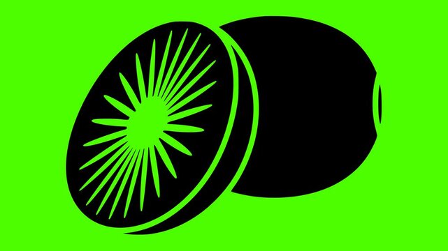 fresh illustration green silhouette vido logo green icon screen outline fruit kiwifruit nature kiwi healthy food plant ripe actinidia shape exotic vector graphic background