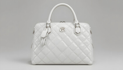 White shopping bag on white background