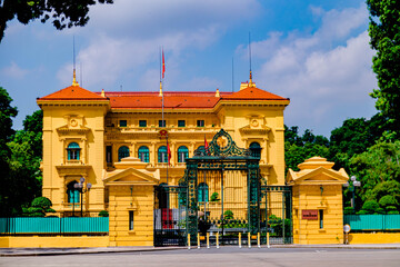 The Presidential Palace of Vietnam, located in the city of Hanoi, house the French Governor General of Indochina.