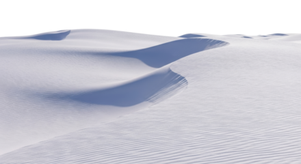 Isolated gypsum sand dunes, White Sands National Park, New Mexico's winter beauty