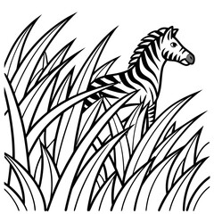 Pop Art Simplified Grass Blades Pattern