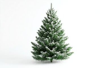 Christmas pine tree snow-covered decoration festival.