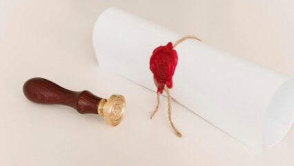 seal with ribbon isolated PNG, elegant award emblem for certificates and invitations on transparent background 