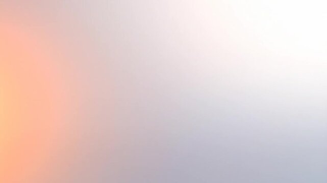 A gradient of soft colors blends from orange to lavender, fading toward a bright white