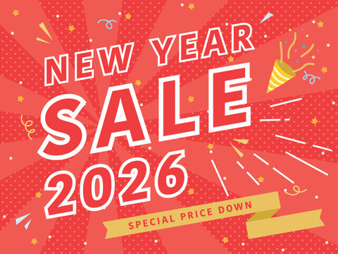 2026年　ニューイヤーセール　広告用素材