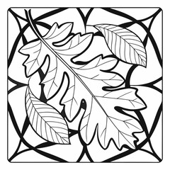 Abstract Leaf Mosaic Pop