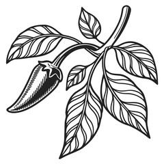 Bold Chili Leaf Art