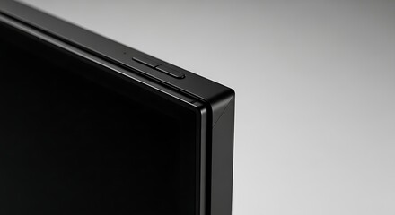 Minimal modern PC tower case with clean edges, black matte finish, high-end computer hardware product photo, isolated tech background.