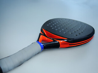 Close-Up Modern Padel Racket Professional Sports Equipment