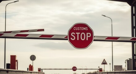 Customs Barrier Sign: Gateway Control, Border, Logistics, and Inspection Procedures