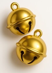 Naklejka premium Golden jingle bells festive elegance