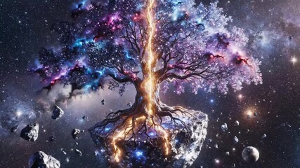 Cosmic Yggdrasil Galactic Tree of Life
