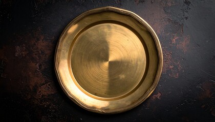 vintage bronze copper plate, metal sheet dark black brown background