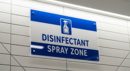 Disinfectant Spray Zone Sign: Cleanliness and Sanitization Protocols in Public Spaces