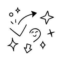 Hand drawn doodle element isolated on for decoration design