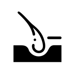Hair follicle icon isolated on for medical and beauty