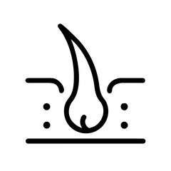 Hair follicle icon isolated on for medical or beauty