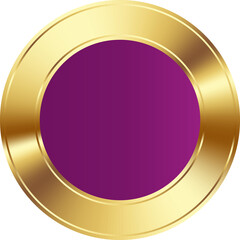 Modern luxury purple and gold badge background