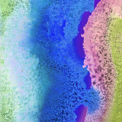 Bright painted watercolor rainbow texture. Hand drawn background with text place