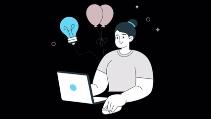 Staying Creative  Animation Alpha channel Transparent Background File