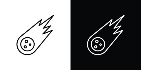 Comet icons symbols. Collection of simple black icons © Franklin