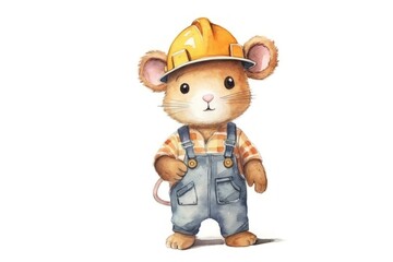 Fototapeta premium Cartoon cute rat toy.