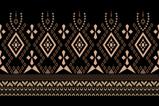 traditional ornamental motif design printed fabric material