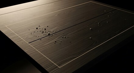 Close up of a textured dark surface with scattered small objects