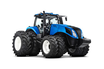 Trator pesado azul agro agriculture