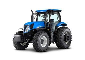 Trator pesado azul agro agriculture