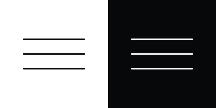 Menu icons symbols. Collection of simple black icons