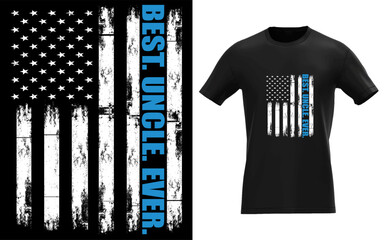 Best Uncle Ever USA Flag Fathers Day Police Blue Line done DONE © DesignStoreHUB