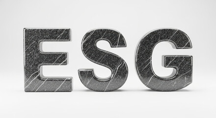 ESG acronym text for environmental social governance core part of modern business. This illustrates serious impact of esg criteria on financial and ethical investment