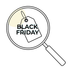 Black Friday Magnifying Glass Focus
