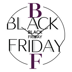 Minimalist Black Friday Clock Line Art