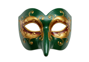 Isolated Venetian mask for masquerade party, carnival, or Mardi Gras celebration season