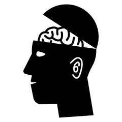 "Open-minded" silhouette icon