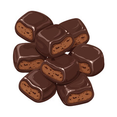 Mostaccioli Cookies Traditional Italian Christmas Treat Vector Illustration  

