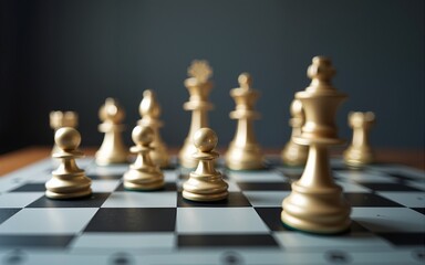 Chess board for business strategy and leadership assignment concept of team player or business team and leadership strategy or strategic planning and human resources organization risk management.