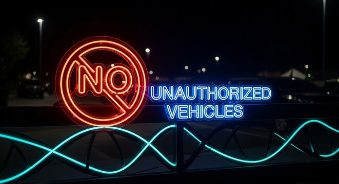 Evening Restrictions Illuminated, Prohibiting Unapproved Vehicles Access and Entry
