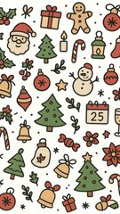 Fototapeta premium Festive holiday pattern mobile wallpaper